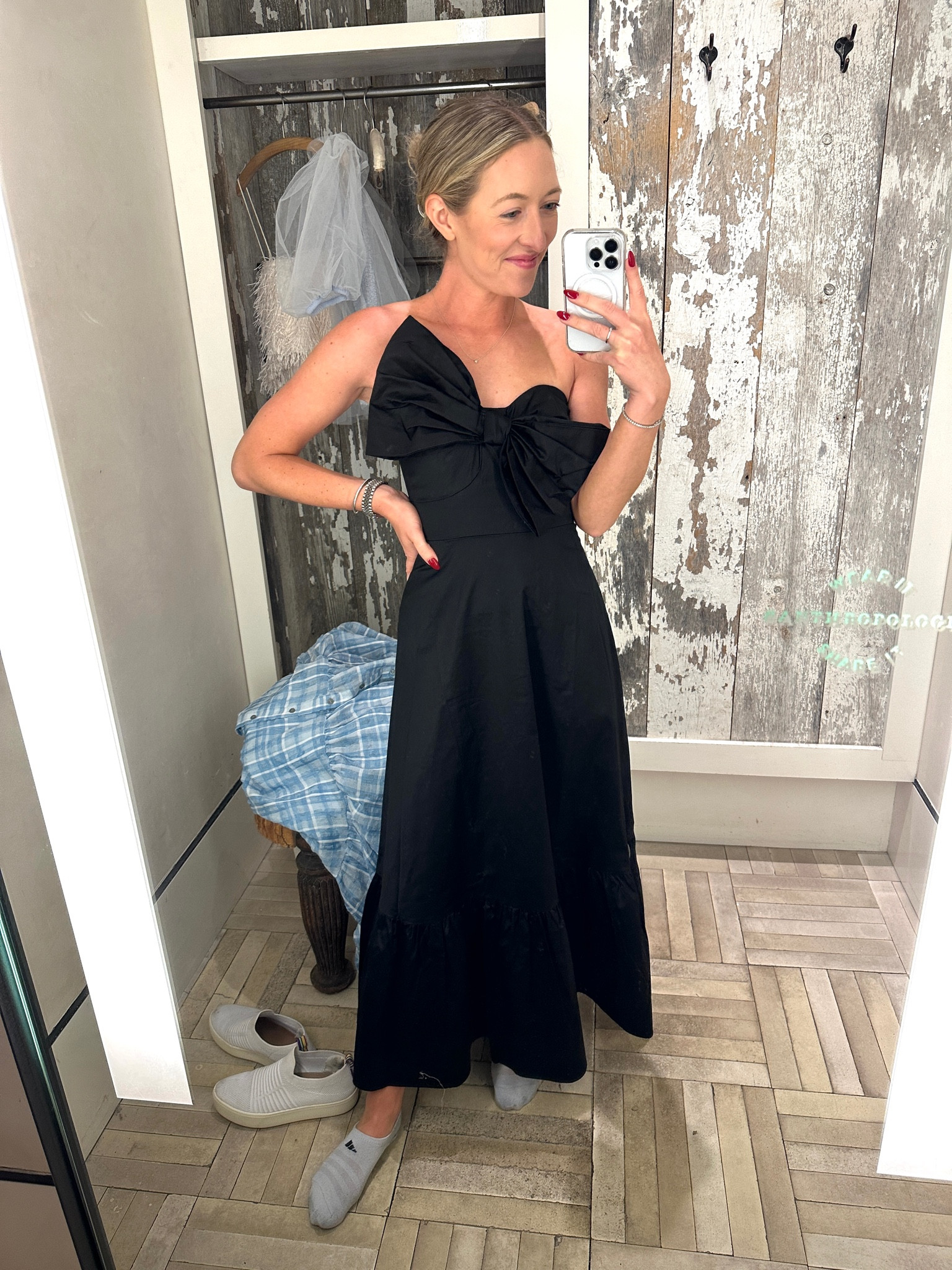long sleeve black and white striped maxi dress J.nna Color Block Striped and Solid Maxi Dress in Black White S
