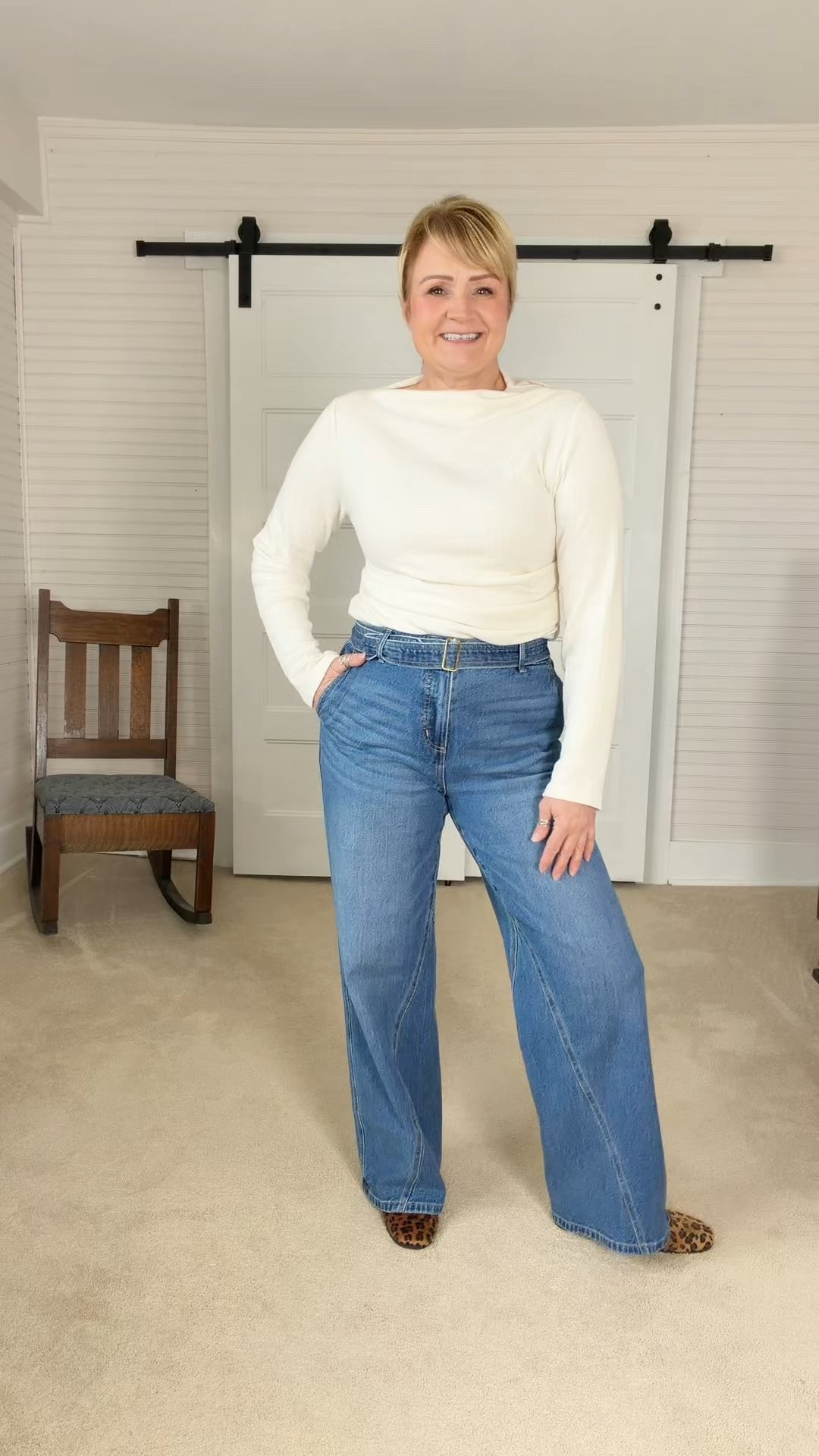 Loft outfit.  Currently on sale.  I’m wearing my true size.  You could remove the belt and add your own if you want  

#LTKFindsUnder50 #LTKOver40 #LTKootd