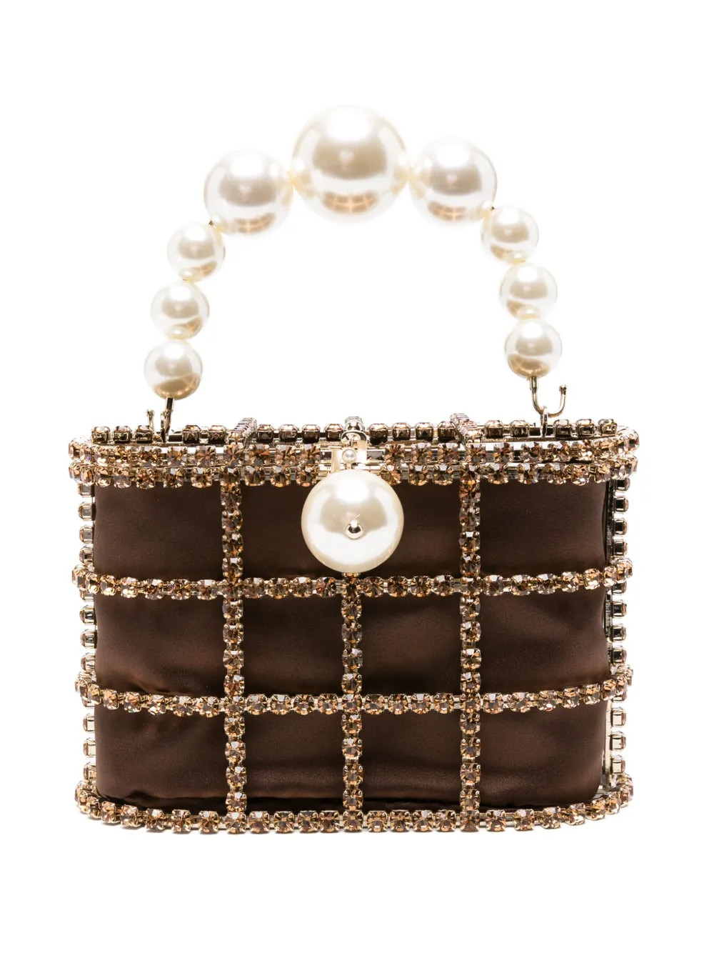 Rosantica Mini Holli crystal-embellished Bucket Bag | Brown | FARFETCH | Farfetch Global