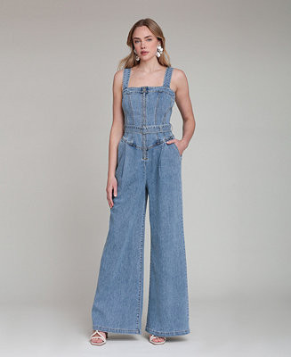 Women's Zip-Front Corset Jumpsuit | Macy's