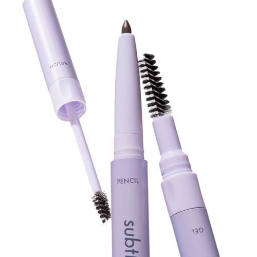 3-in-1 Brow Pencil Subtl Staks- Vegan, Smudge-Proof, with Spoolie Brush and Clear Gel - Best Eyebrow Pencil for Fluffing, Filling, and Setting Brows, Auburn | Amazon (US)