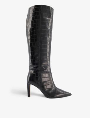 Spice snakeskin-embossed leather knee-high boots | Selfridges
