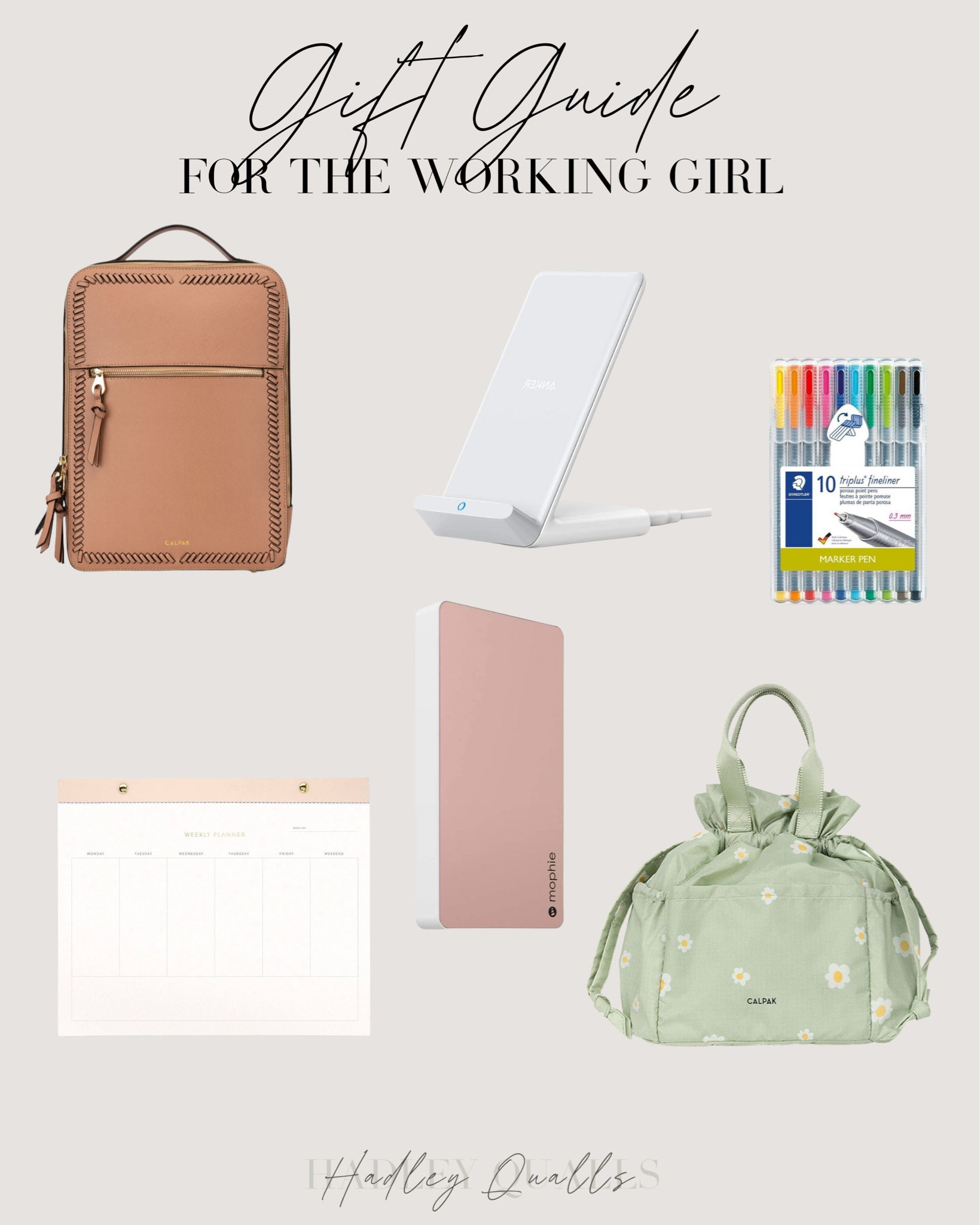 Gift guide for the working girl!

Calpak backpack, calpak insulated lunch box, weekly calendar, desk charging phone stand, best portable phone charger 

#LTKHoliday #LTKGiftGuide #LTKunder50