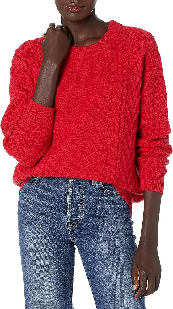 Cable Stitch Women's Cable Crewneck Sweater | Amazon (US)