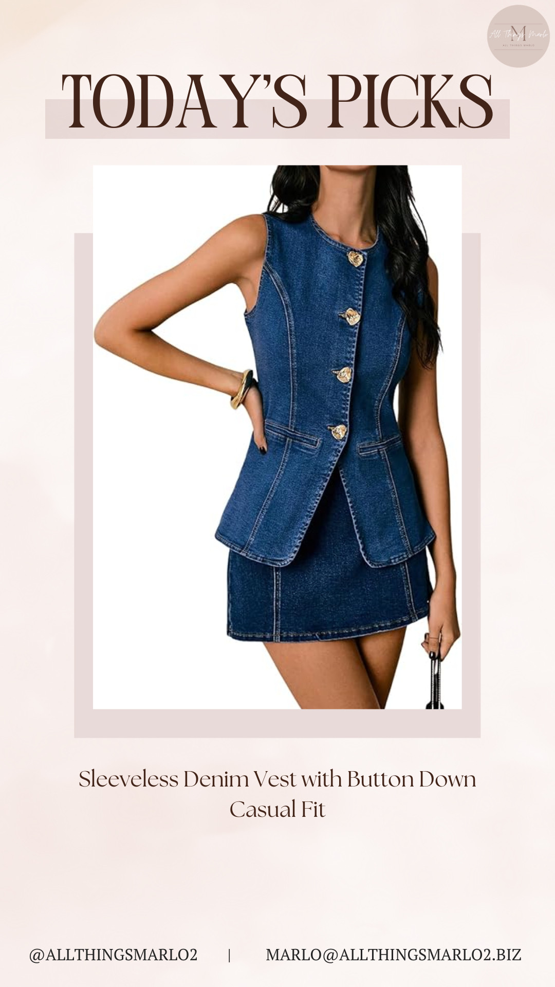 Sleeveless Denim Vest with Button Down Casual Fit 

 #LTKootd #LTKSeasonal #LTKTravel