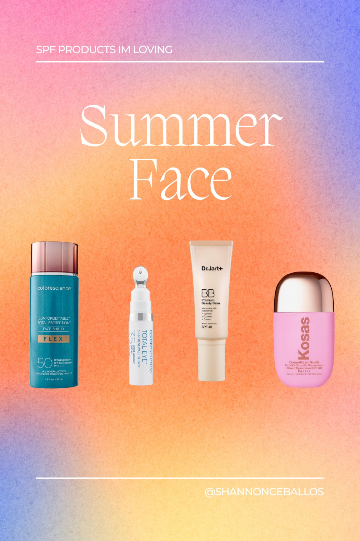 Summer makeup summer sunscreen tinted sunscreen glowy face 