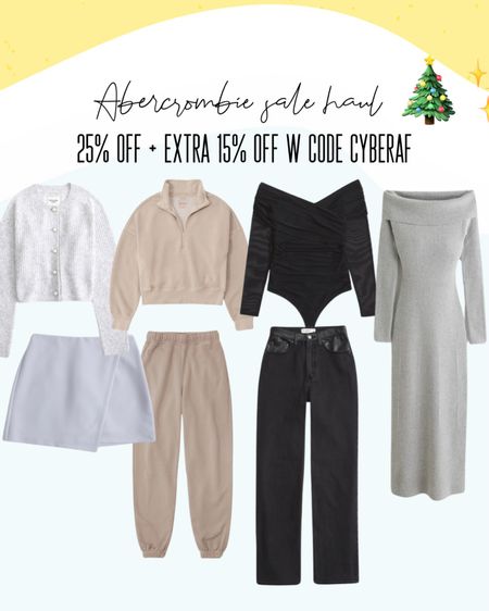 ABERCROMBIE CYBER MONDAY SALE! Use code CYBERAF for extra 15% off!
In XS everything except for lounge set I size up to a small. Sized up one in the denim to a 26 regular length.

#LTKsalealert #LTKHoliday #LTKCyberWeek