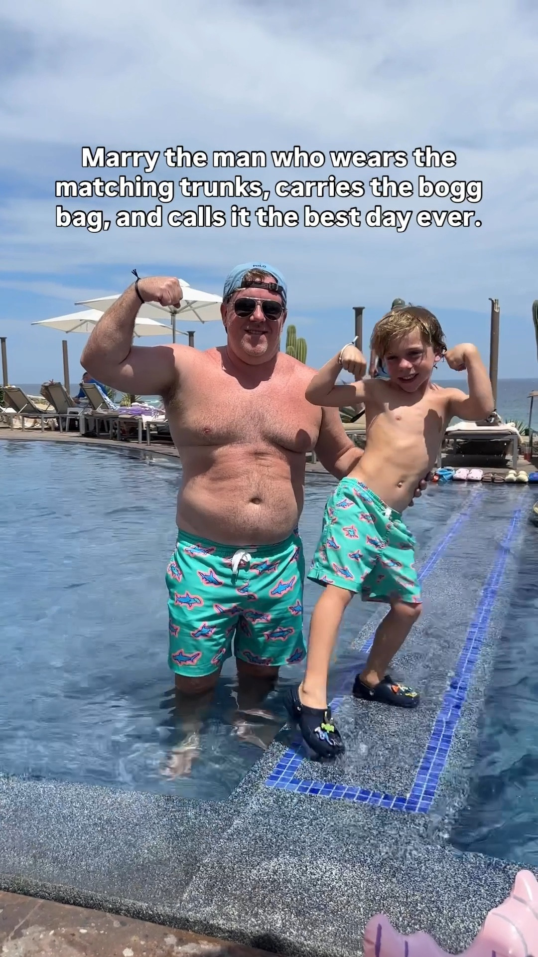 Marry the man who wears the matching swim trunks  

#LTKSwim #LTKKids #LTKMens