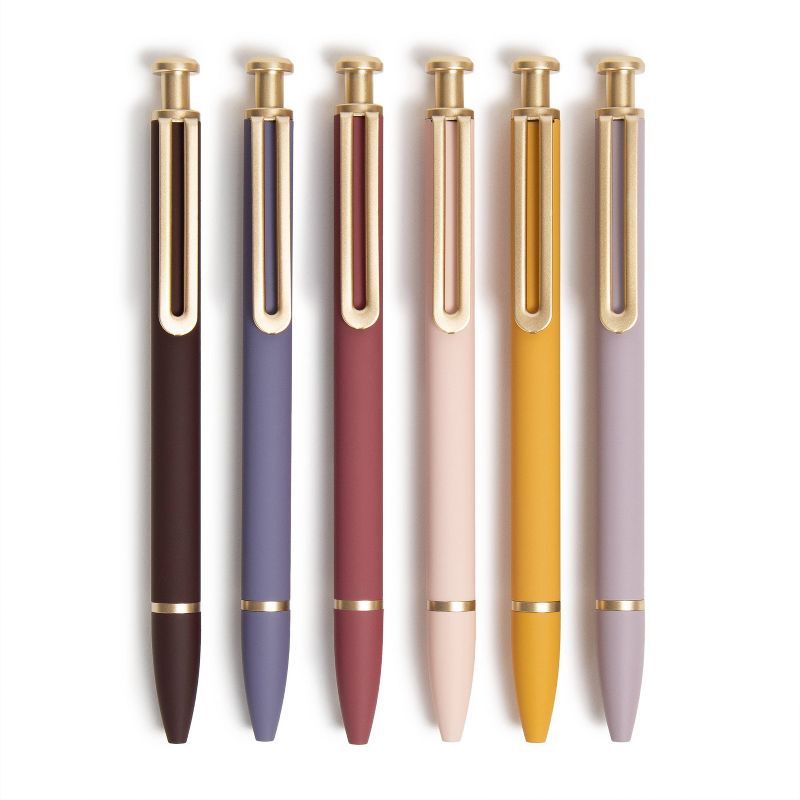 U Brands 6ct Ballpoint Pens Soft Touch Monterey Cottage Core | Target