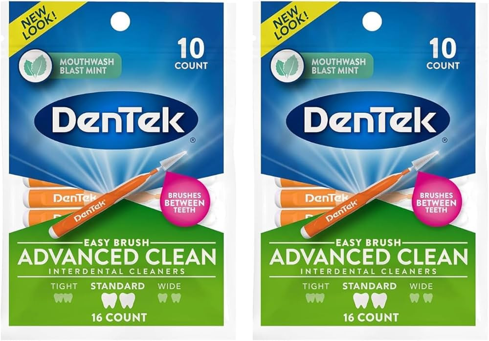 DenTek Easy Brush, Orange and White, Corded Electric, Toothbrush, 10 Count (Pack of 2) | Amazon (US)