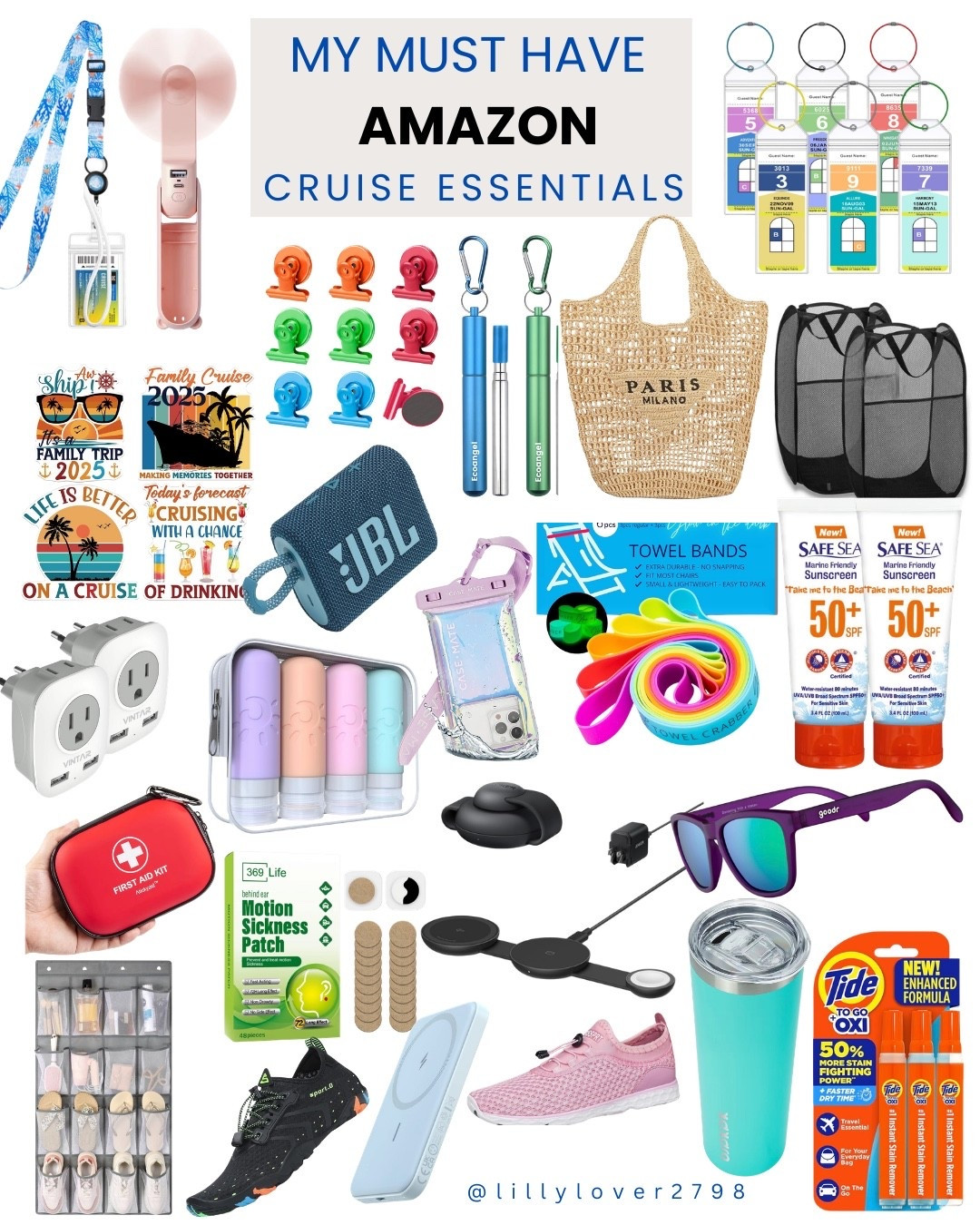 Cruise Essentials

Spring Break & Summer Travel Must-Haves ✈️🌴

If you’re cruising or heading on a beach trip, grab these now before you end up paying ridiculous gift shop prices when you forget something onboard.

These are my tried-and-true Amazon travel essentials — from towel bands and waterproof phone cases to motion sickness patches and portable chargers.

Smart packing = stress-free vacation.

Save this for your next trip 💛

cruise essentials
spring break travel
summer travel must haves
Amazon travel finds
beach vacation essentials
cruise packing list
travel organization
waterproof phone pouch
motion sickness patches
travel first aid kit
portable fan travel
towel bands cruise
travel size sunscreen
travel tech accessories
vacation packing tips
travel must haves women
family cruise essentials


#CruiseEssentials
#SpringBreakTravel
#SummerTravel
#TravelMustHaves
#AmazonFinds
#BeachVacation
#CruisePacking
#TravelSmart
#VacationPrep
#FamilyTravel
#TravelOrganization
#ResortTrave
#LTKFamily 

#LTKmomlife #LTKTravel #LTKKids