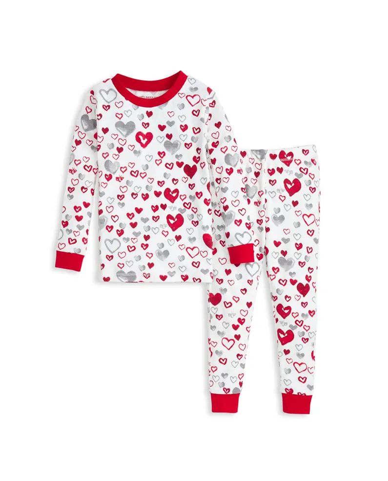 Love You Bunches Hearts Organic Baby Snug Fit Valentine's Day Pajamas | Burts Bees Baby