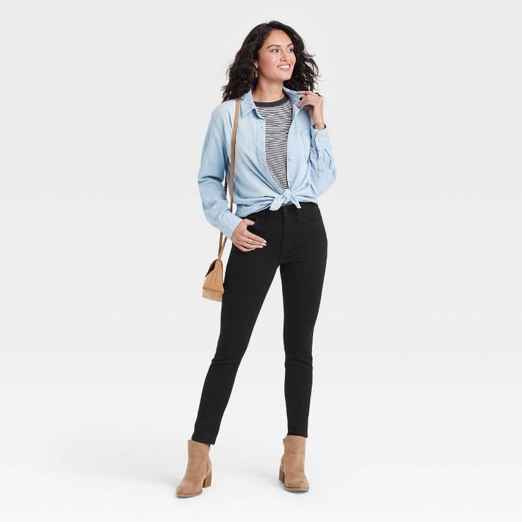 Women's High-Rise Skinny Jeans - Universal Thread™ Black | Target