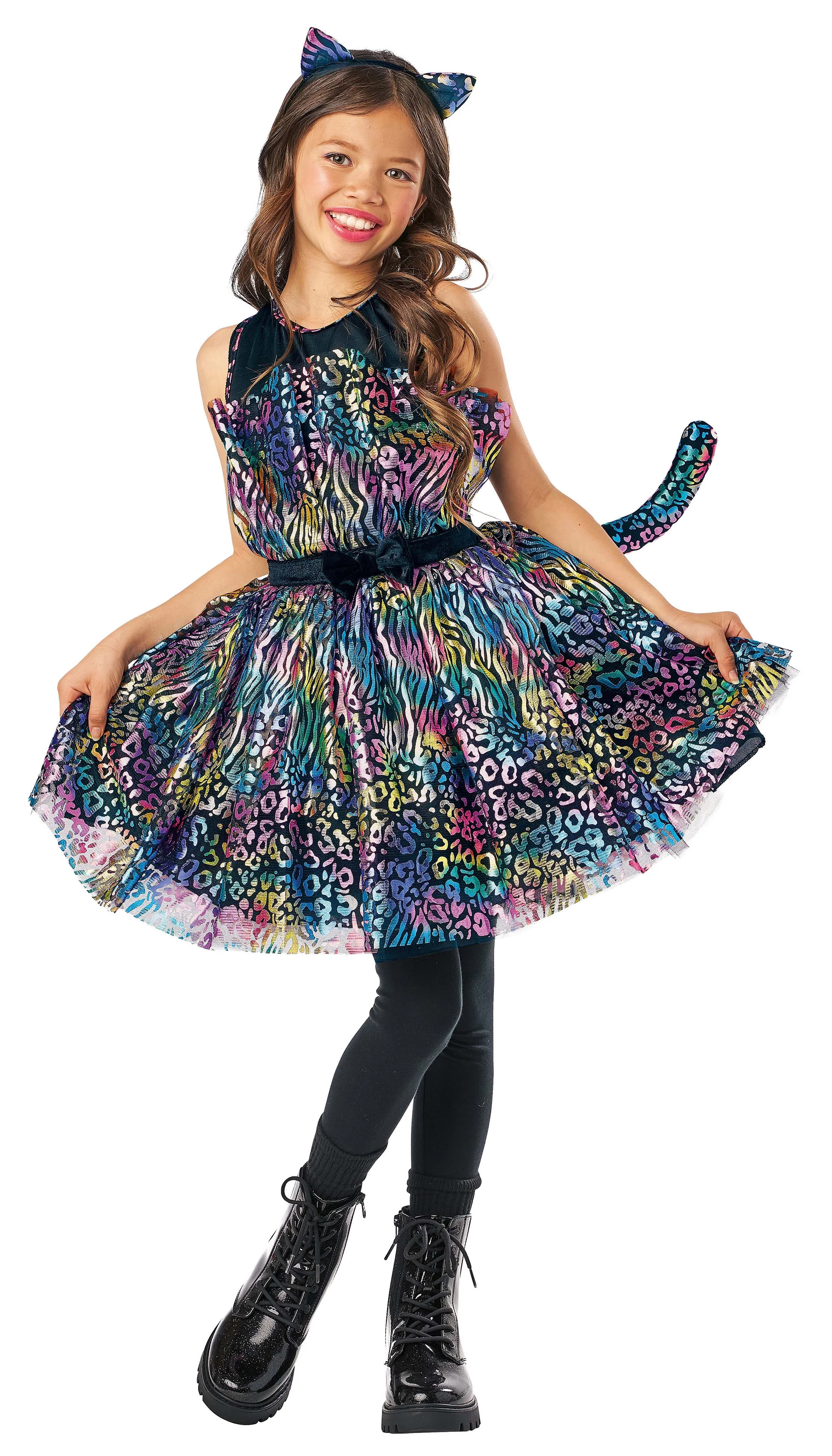 Fluffy Kitty Halloween Costume for Children, Girls' Size M (7/8), by Way to Celebrate - Walmart.c... | Walmart (US)