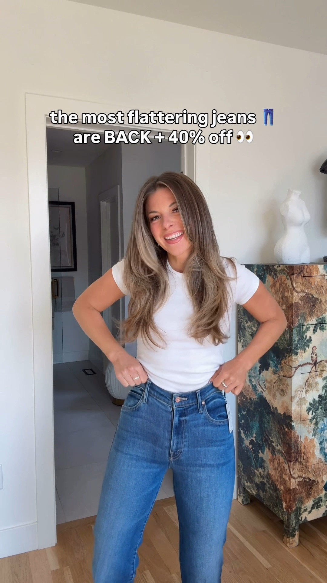 the perfect jeans for any fall outfit 🍂

i'm 5'4" and typically wear a small/2 & a 26 in jeans
• jeans: sized down to a 25
• sweater: sized down to an xs
• white t-shirt is a xs  

fall outfits, fall jeans, autumn outfits, denim, long sleeve dresses, casual outfits, thanksgiving outfits, family photo outfits, date night outfits, work outfits, fall fashion, autumn fashion, cozy outfits, transitional outfits, neutral outfits, everyday outfits, weekend outfits, women’s fashion

#LTKootd #LTKSaleAlert #LTKSeasonal