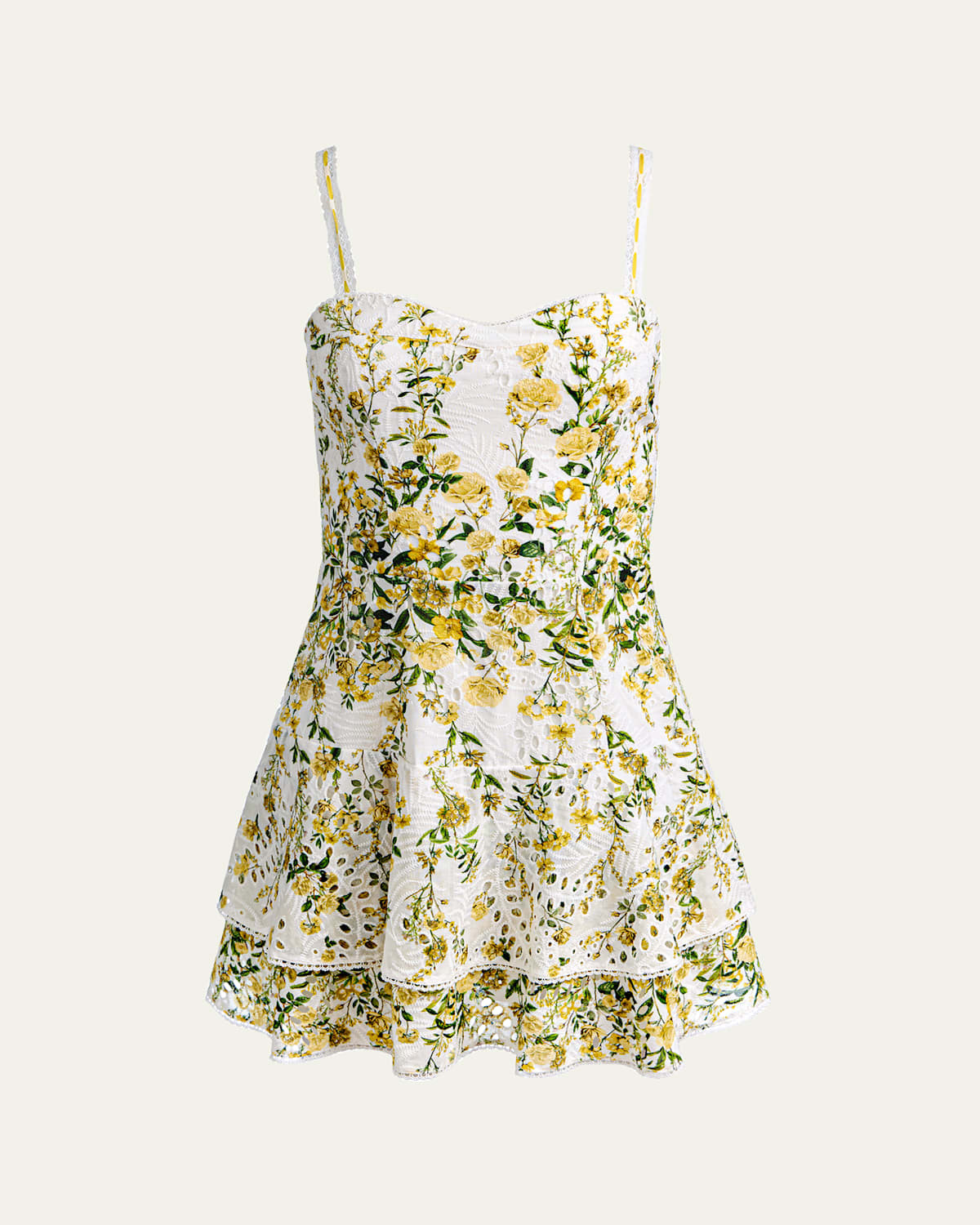 Meredith Embroidered Floral Mini Dress | Bergdorf Goodman