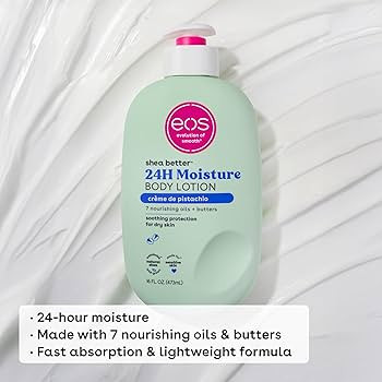 eos Shea Better Body Lotion- Crème de Pistachio, 24-Hour Moisture Skin Care, Lightweight & Non-G... | Amazon (US)