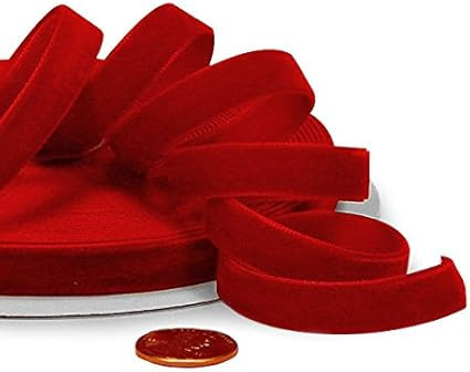 Paper Mart Red Velvet Ribbon, 3/8" x 25 Yd | Amazon (US)