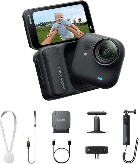 Insta360 GO Ultra Creator Bundle - Small 4K Vlogging Camera, Hands-Free, POV Cam, 1/1.28" Sensor,... | Amazon (US)