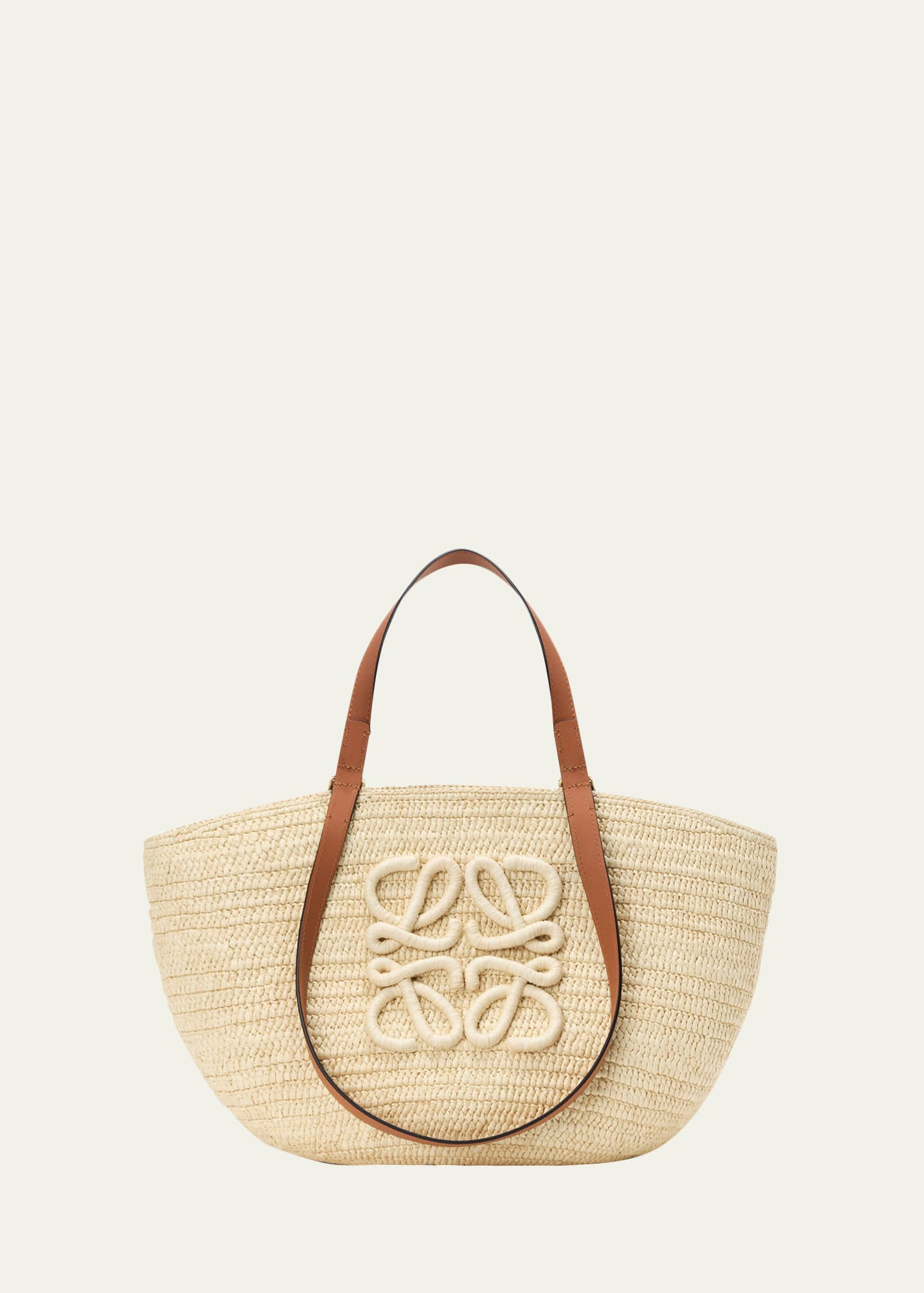 Loewe x Paula's Ibiza Extra Large Eclipse Basket Bag in Raffia and Calfskin | Bergdorf Goodman