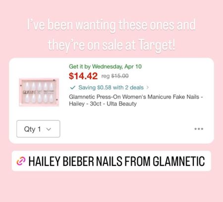 Ordered these pretty nails on sale from Target!! I ordered a few things from TargetxUlta so I got to $50 and got my $15 gift card back!! 

#LTKfindsunder50 #LTKxTarget #LTKbeauty