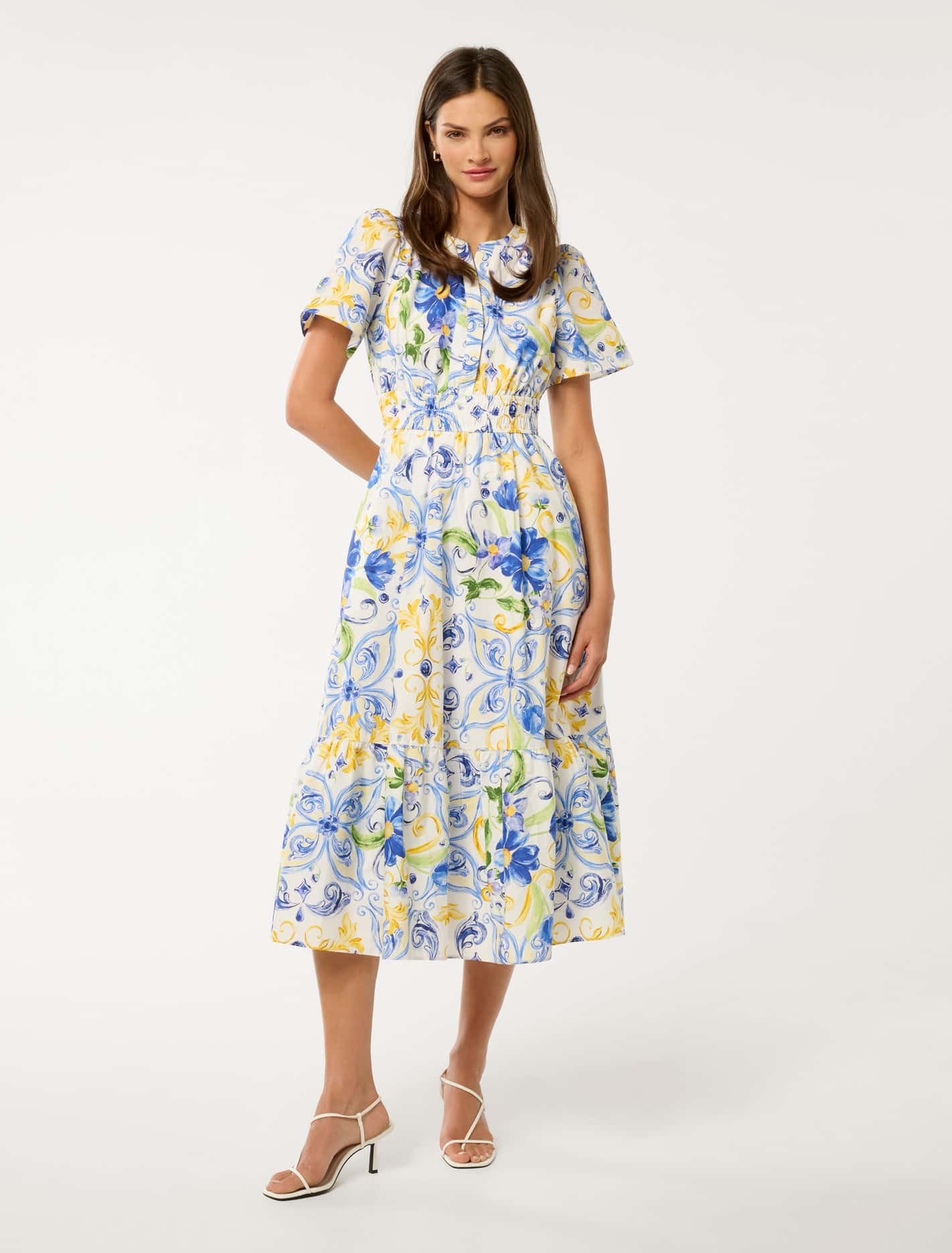 Eleanor Short Sleeve Cotton Midi | Ever New (CA)