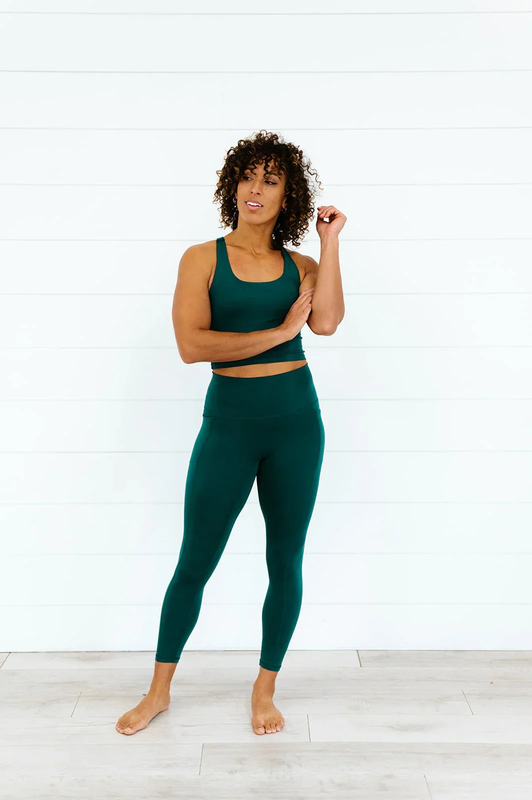 Balance High Waisted Leggings | Pine | Coral Reef Swim US