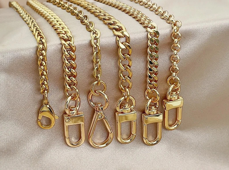 Custom Gold Bag Chain Straps | Premium Stainless Steel Chains Brass Chains | Etsy (Global)