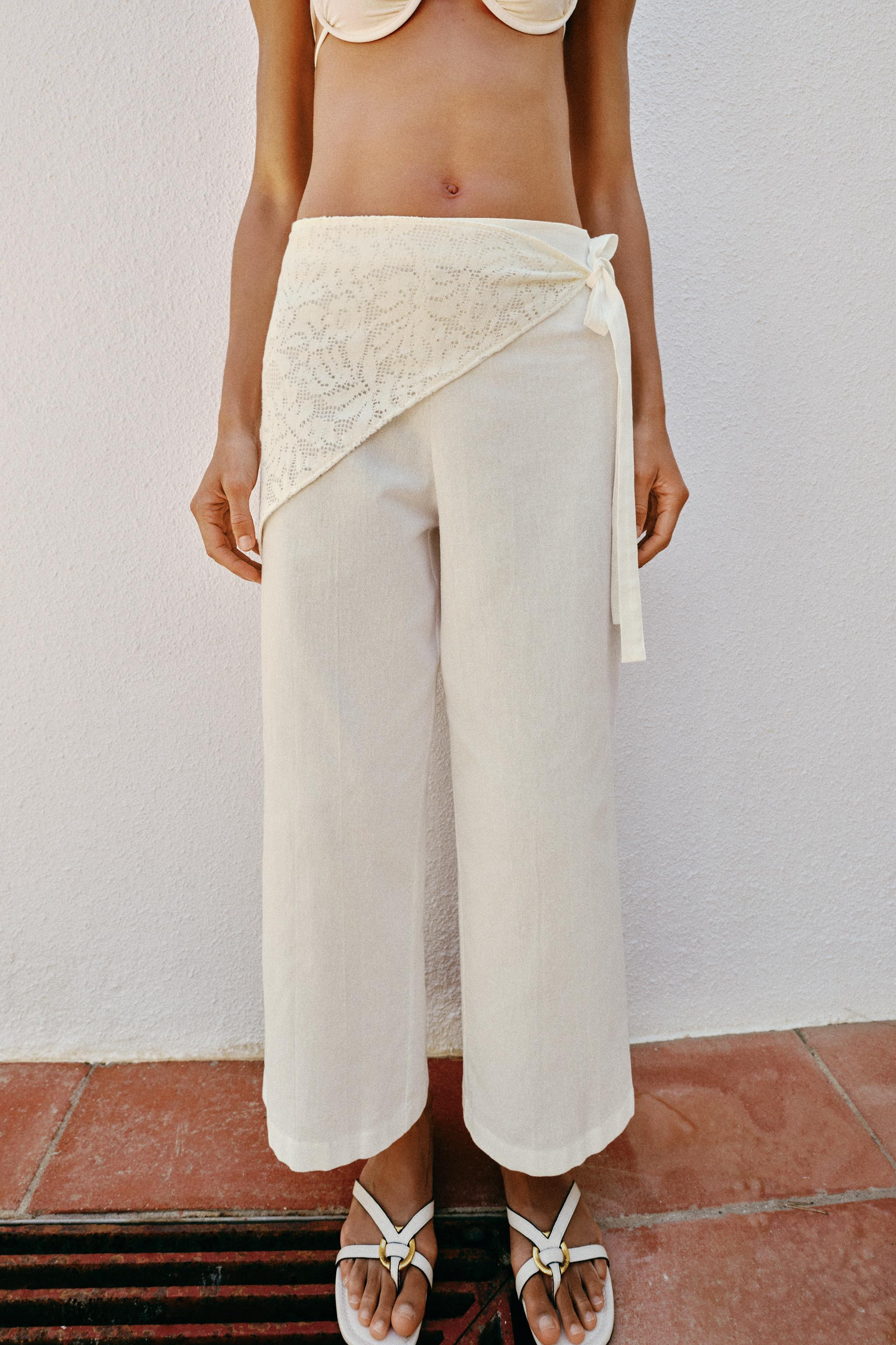 STRAIGHT LEG PAREO PANTS | Zara US