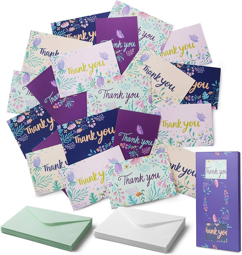 Mr. Pen- Thank You Cards, 20 Pack, Thank You Cards with Envelopes, Blank Thank You Cards, Assorte... | Amazon (US)