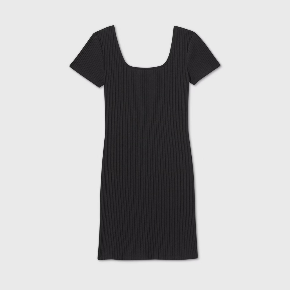 Women's Short Sleeve Knit Dress - Wild Fable Black S | Target