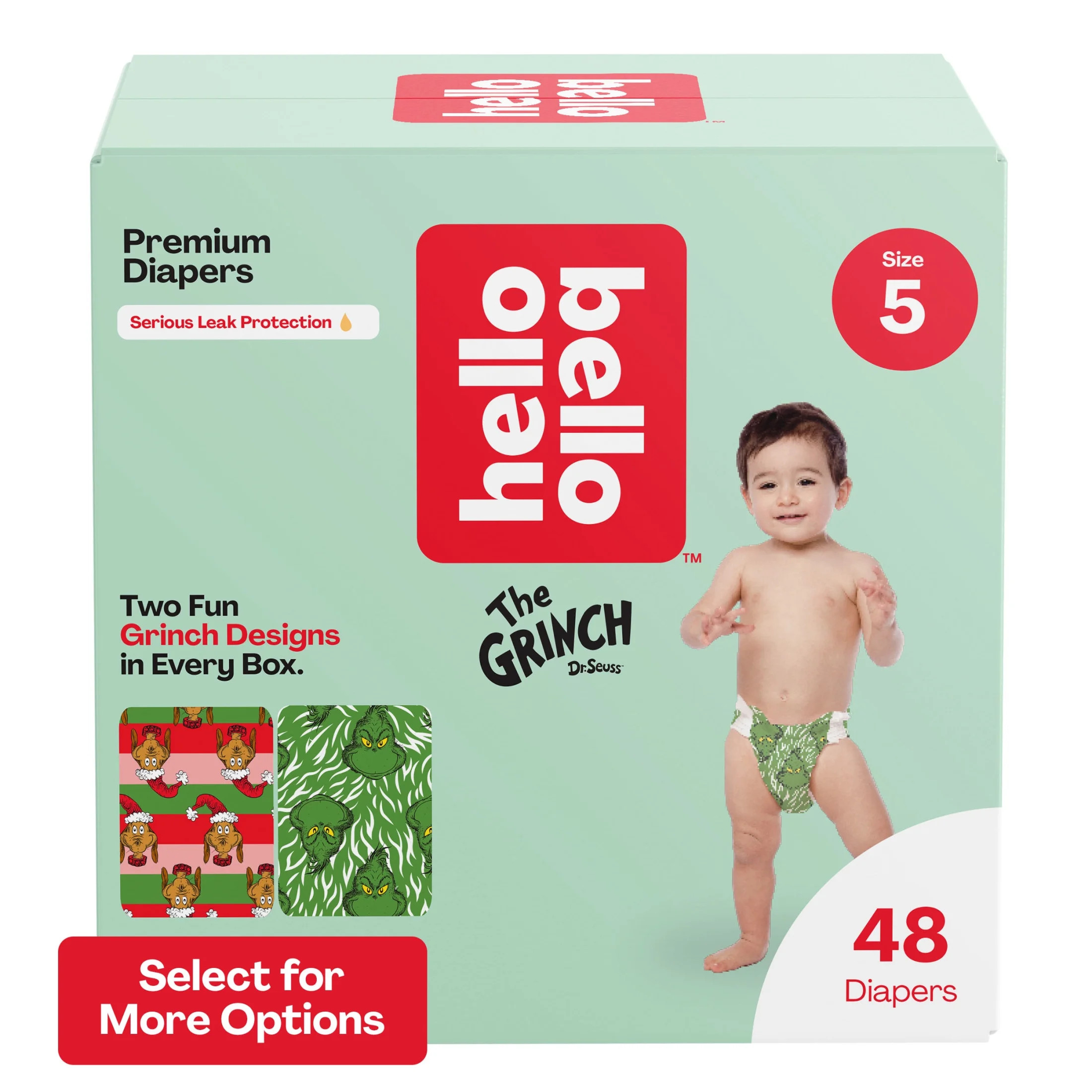 Hello Bello X Dr. Seuss The Grinch Toddler Diapers, Size 5, 48ct (Select for More Options) | Walmart (US)
