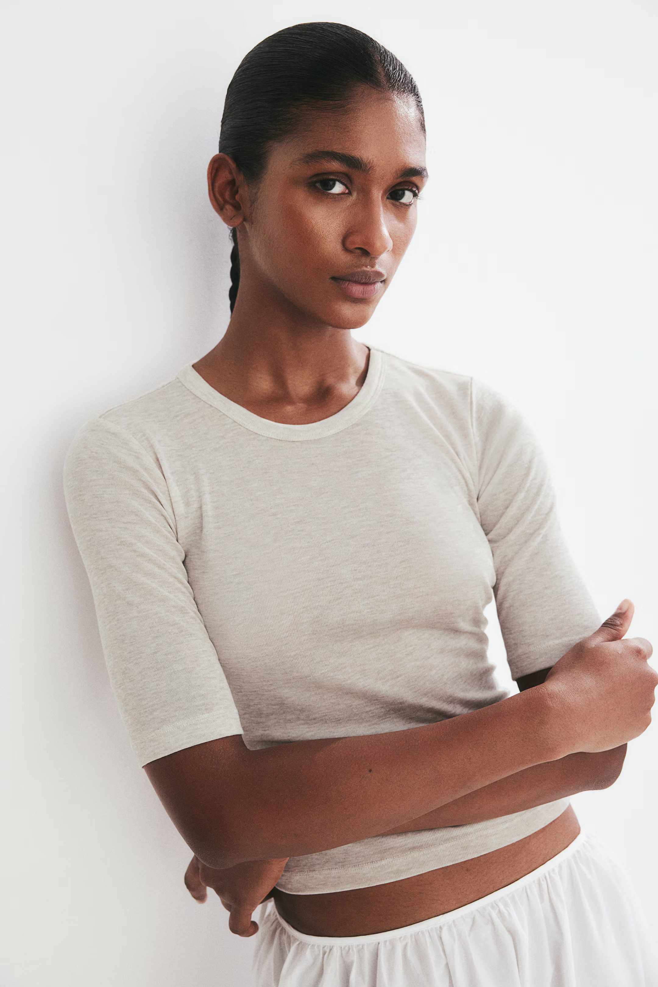 Fine-knit T-shirt | H&M (US + CA)