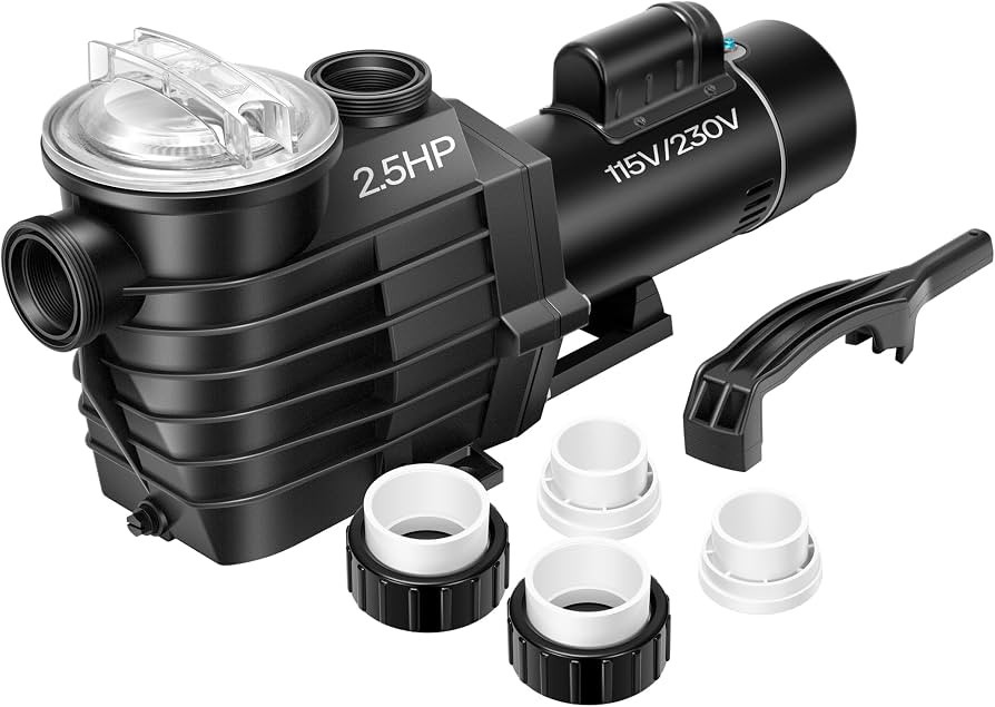 VIVOHOME 2.5HP Dual Voltage Pool Pump, High Lift 78FT Self-Priming, DOE Energy Saving, 1.5" & 2" ... | Amazon (US)