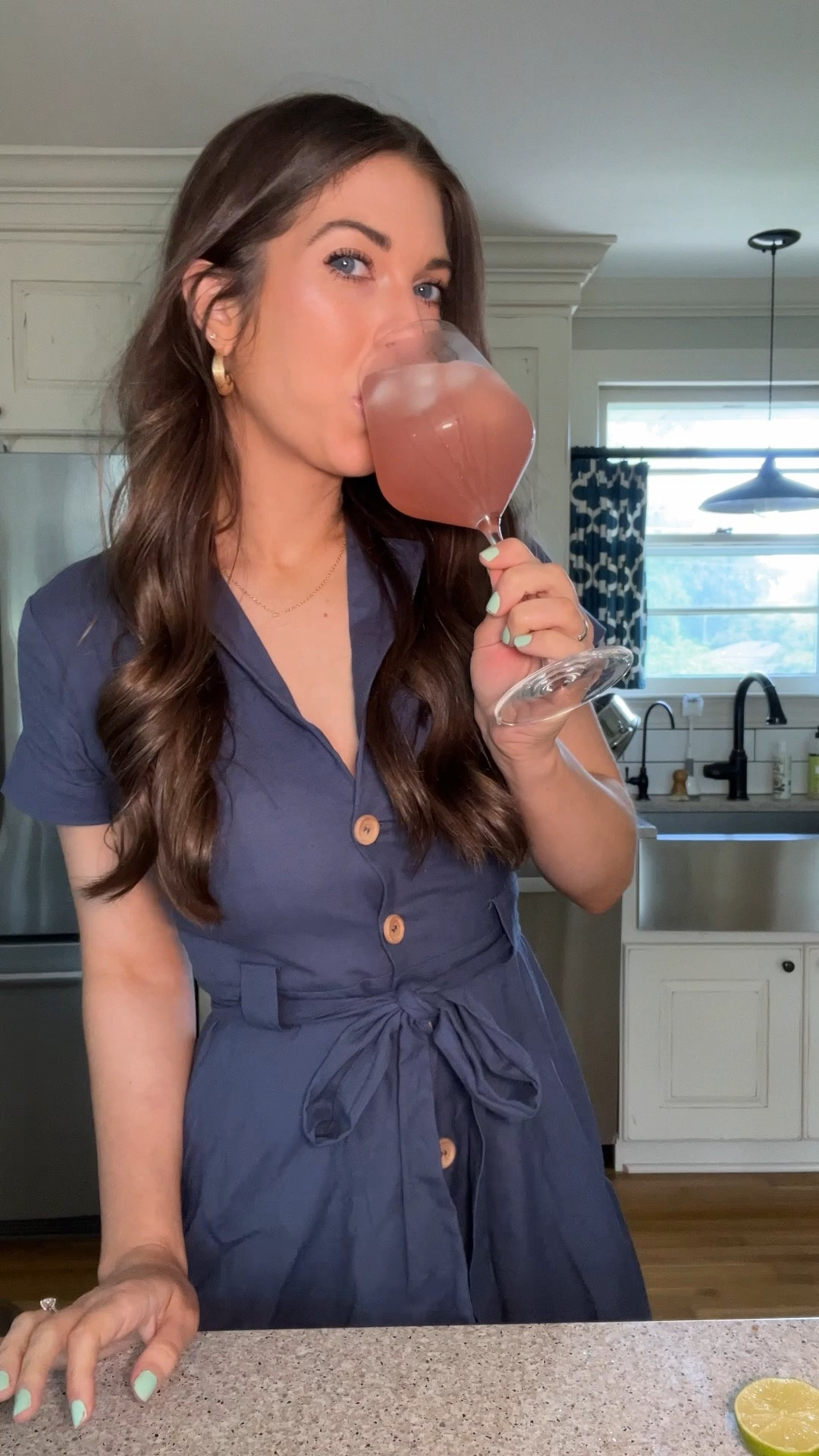 Fav dress & fav mocktail makes for a good weekend 🫶🏼🫶🏼 

Linen mini dress, button up dress, breastfeeding access, nursing friendly #LTKxVICI 

#LTKStyleTip #LTKVideo