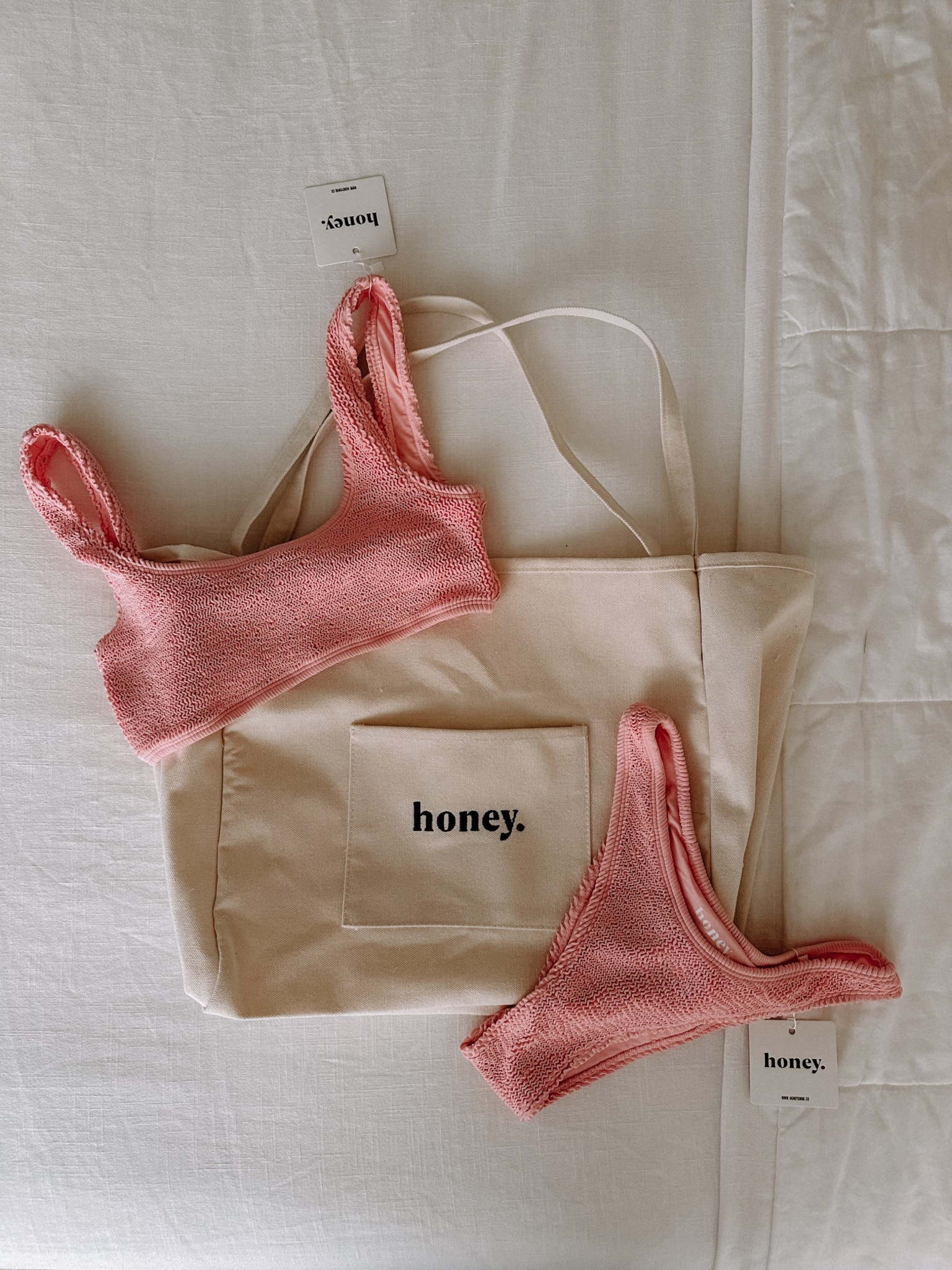 Spring Break ready 🌸

This pink bikini from Honey Swim is the first thing I pack in my beach bag! The fit is so flattering and the fabric is so high-quality. I wear a size small in the top and medium in bottom  

// resort wear // beach wear // vacation wear // swim suit // swimwear // bikini // beach bag // summer style // honey swim // 


#LTKtravel #LTKSeasonal #LTKswim