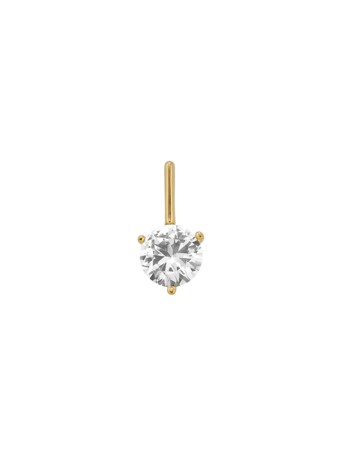 HENDRY, WHITE SAPPHIRE BAR STUD, GOLD | Dorsey