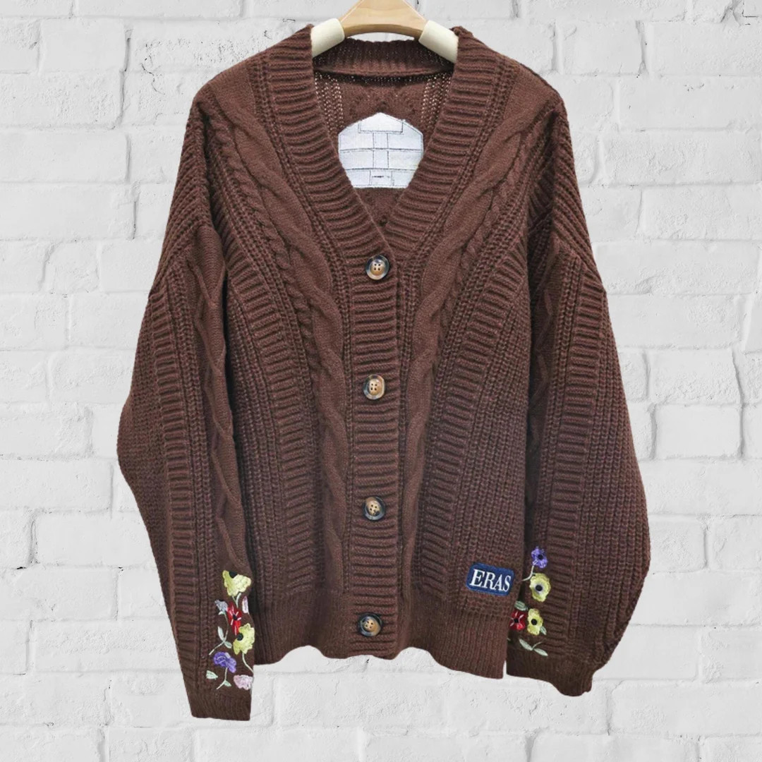 Surprise Songs Piano Floral Eras Tour Merch Gift, the Eras Cardigan V-neck Sweater Embroidered Fl... | Etsy (US)