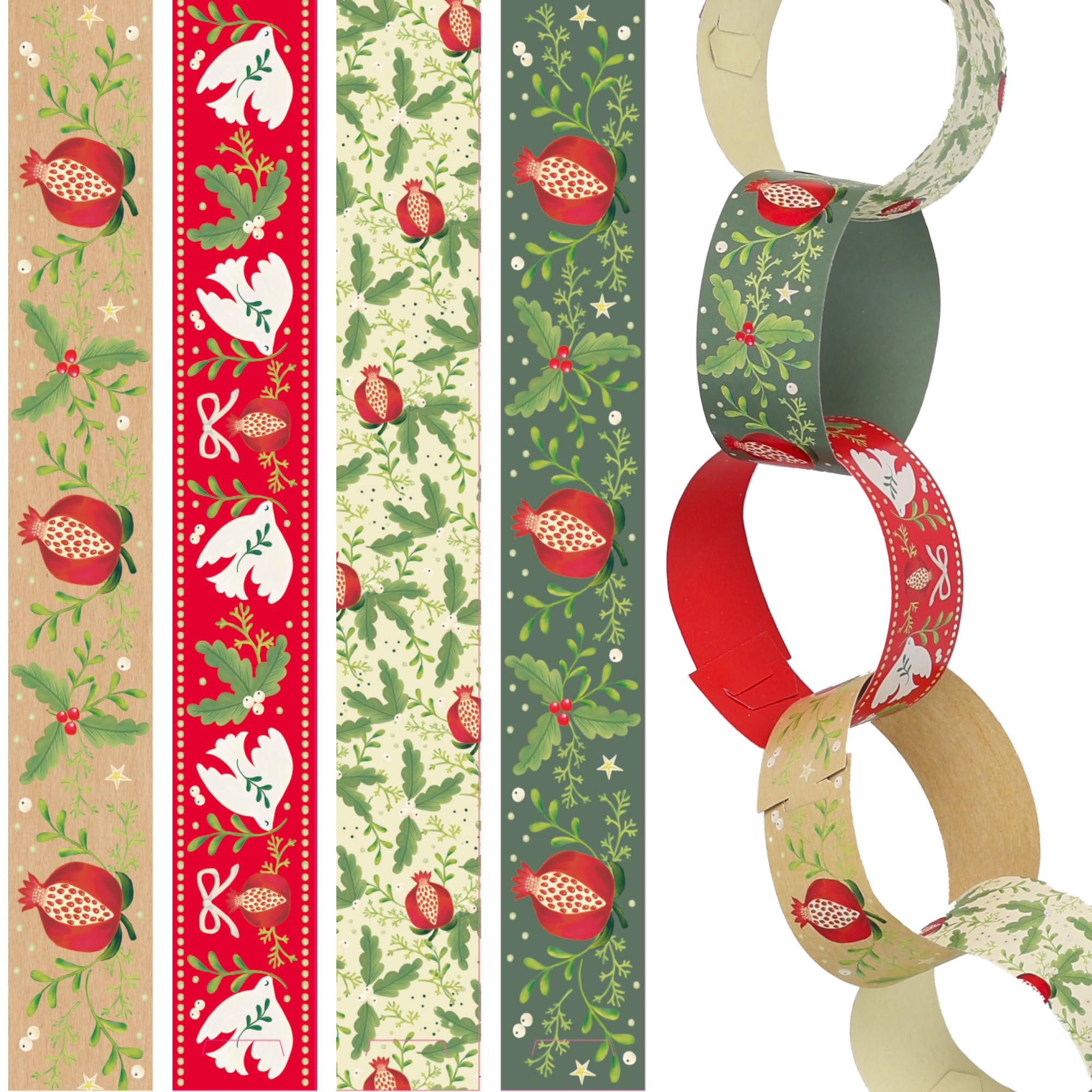 Talking Tables 100 x Paper Chains 6.5m Recyclable Christmas Paper Hanging Decorations Crafting Ki... | Amazon (UK)
