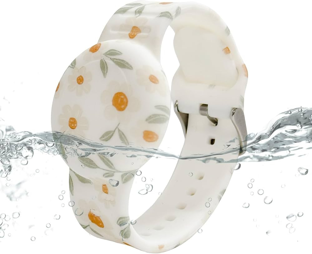 Waterproof AirTag Bracelet for Kids, Soft Silicone Air Tag Hidden Holder Case Compatible with App... | Amazon (US)