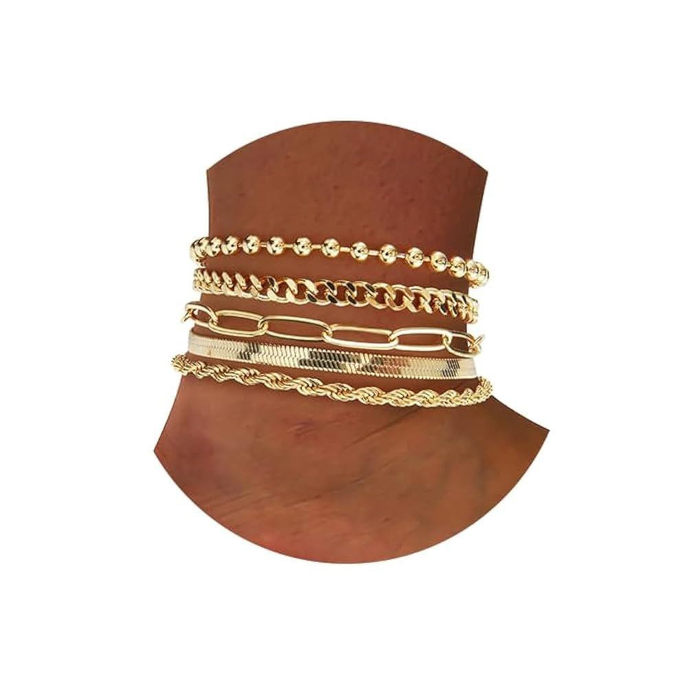 Extra Large Anklets for Women Large Ankle, 14K Real Gold Dainty Anklets for Women Waterproof, 10"... | Amazon (US)