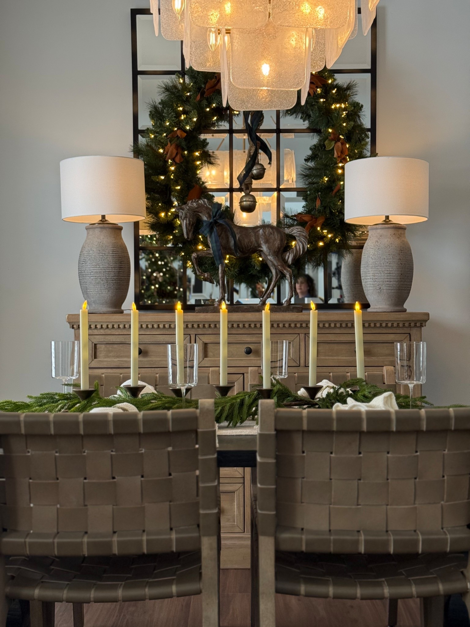 Dining room details and tablescape ready for Christmas! Soft, cozy and full with holiday cheer!

#LTKHome #LTKFindsUnder50 #LTKHoliday