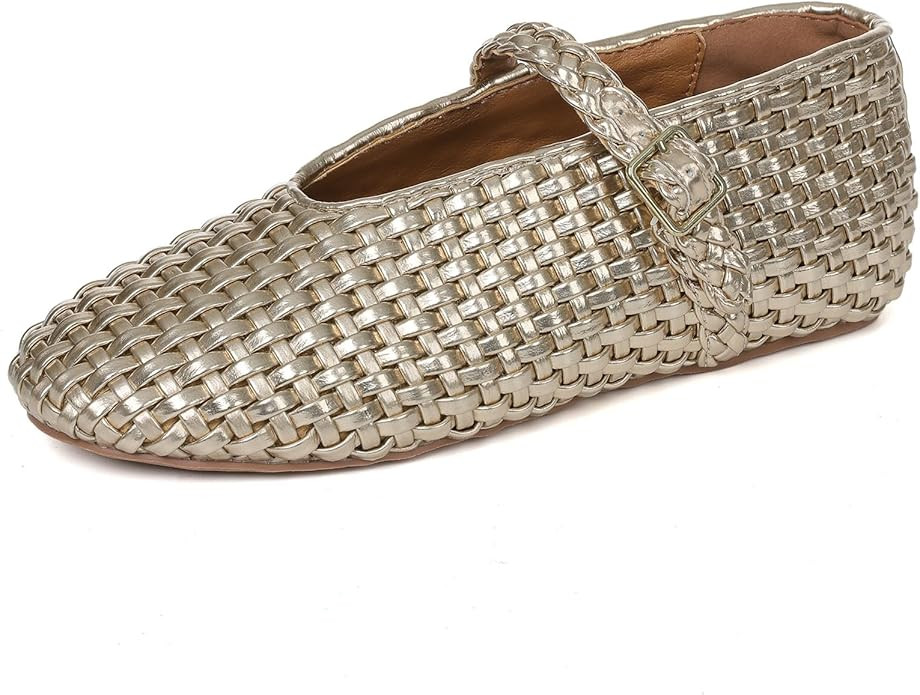 Goiphrri Ballet Flats for Women Wide Width Mary Jane Flats Buckle Strap Round Toe Mary Janes Casu... | Amazon (US)