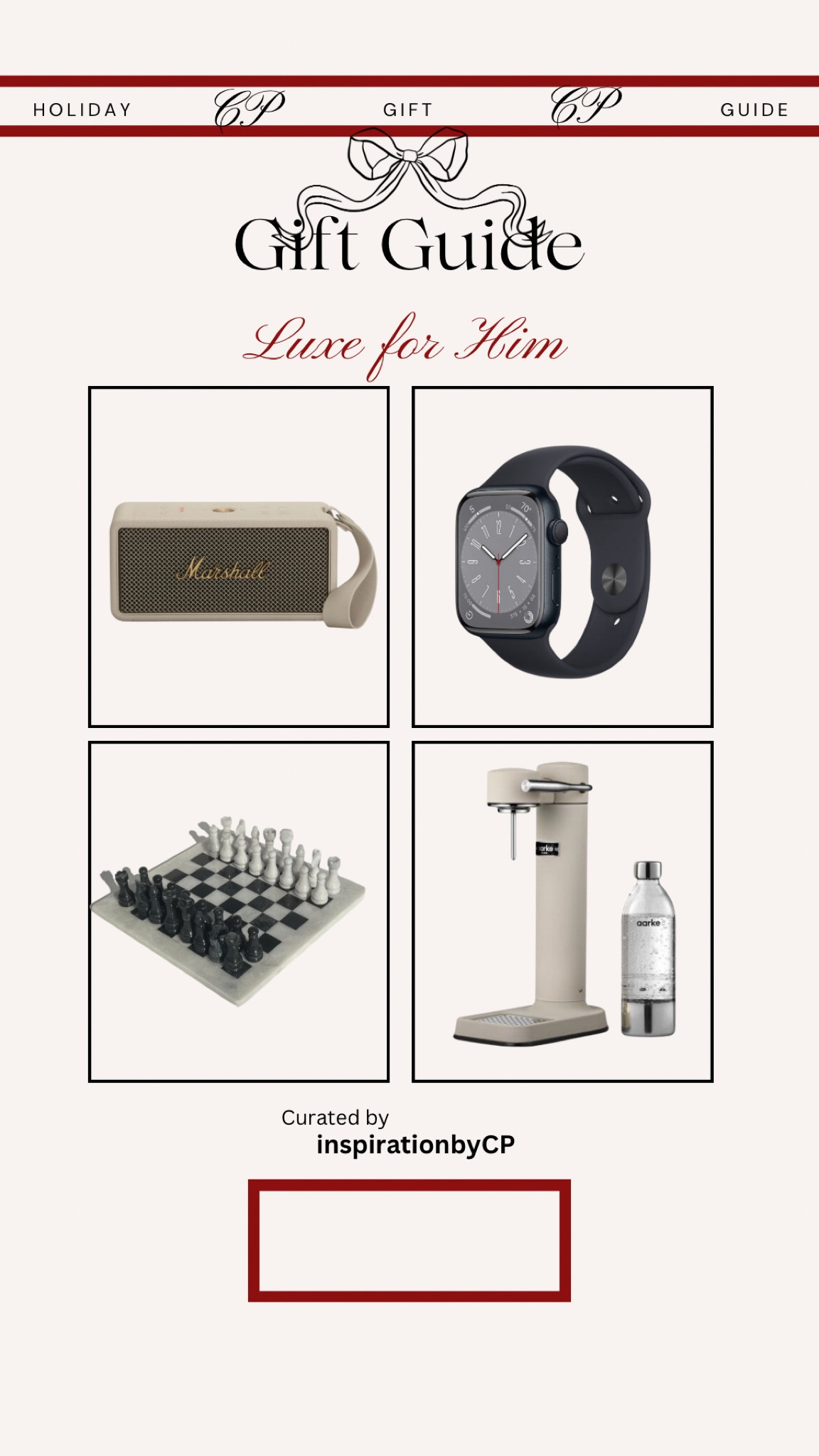 LUXE GIFT IDEAS FOR HIM
#giftguide #christmas2024 #marble #applewatch #marshallsspeaker #giftideas #forhim

#LTKMens #LTKGiftGuide #LTKHoliday