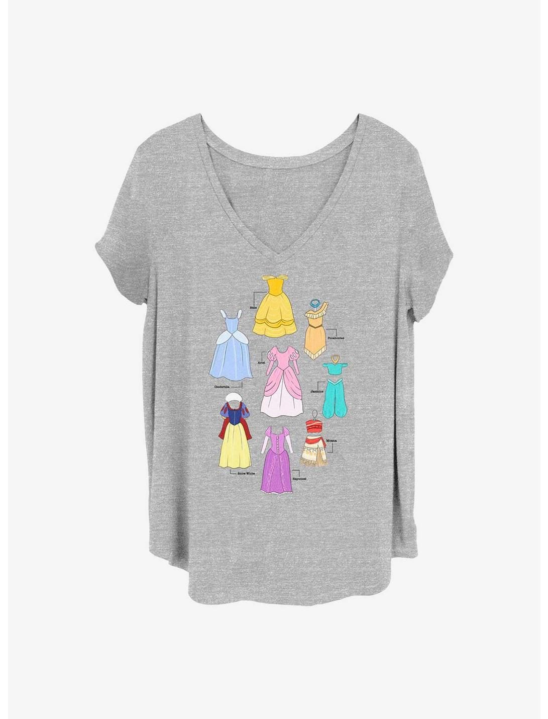 Disney Princesses Dresses Chart Girls T-Shirt Plus Size | Hot Topic