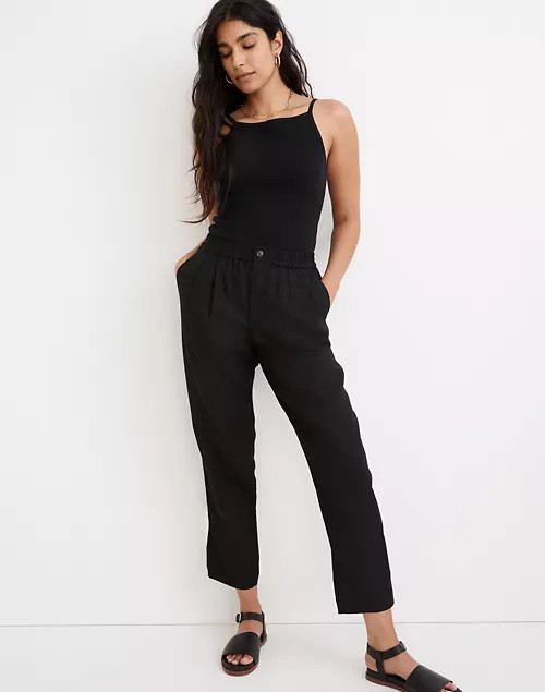 Linen-Blend Track Trousers | Madewell