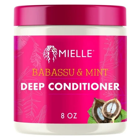 Mielle Organics Babassu Oil Mint Moisturizing Deep Conditioner, 8 fl oz, All Hair Types | Walmart (US)
