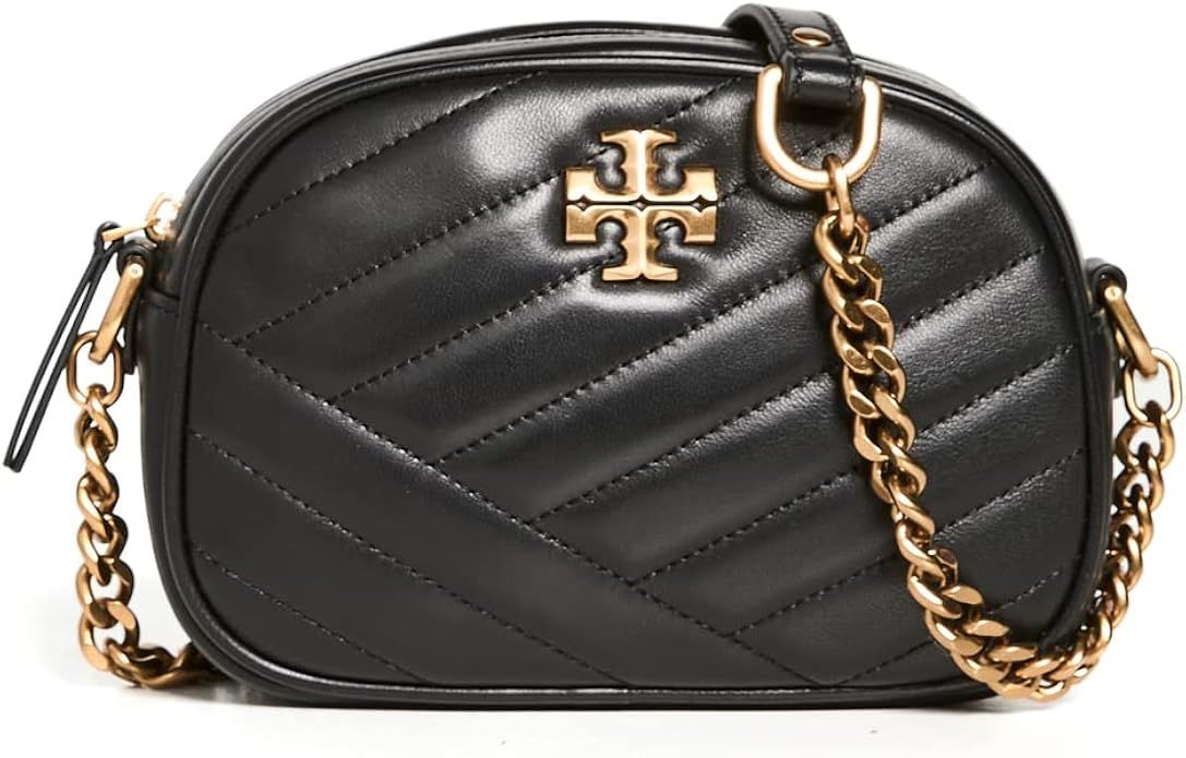 Tory Burch Women's Kira Chevron Small Camera Bag, Black, One Size: Handbags: Amazon.com | Amazon (US)