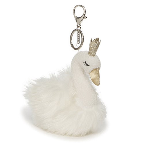 GUND Swan Princess Plush with Glittering Crown Stuffed Plush Keychain, White, 6.5" | Amazon (US)