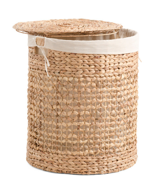 24.5in Open Butterfly Center Round Hamper With Fold Over Liner | Office & Storage | Marshalls | Marshalls